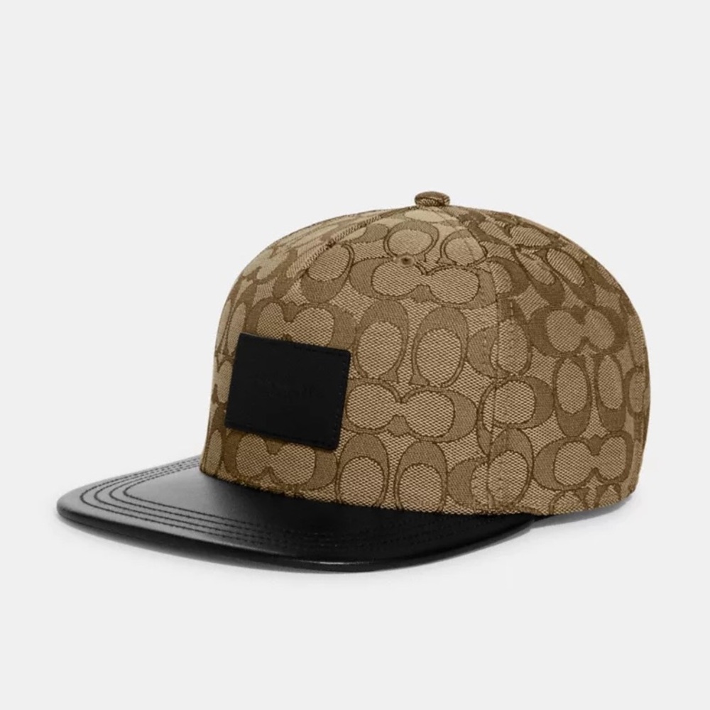 Coach Signature Flat Brim Hat